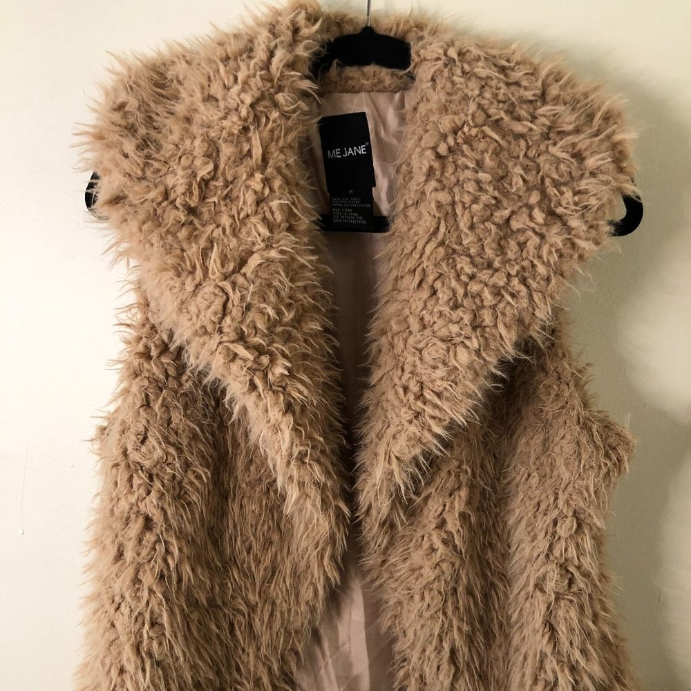 Oversized fuzzy vest